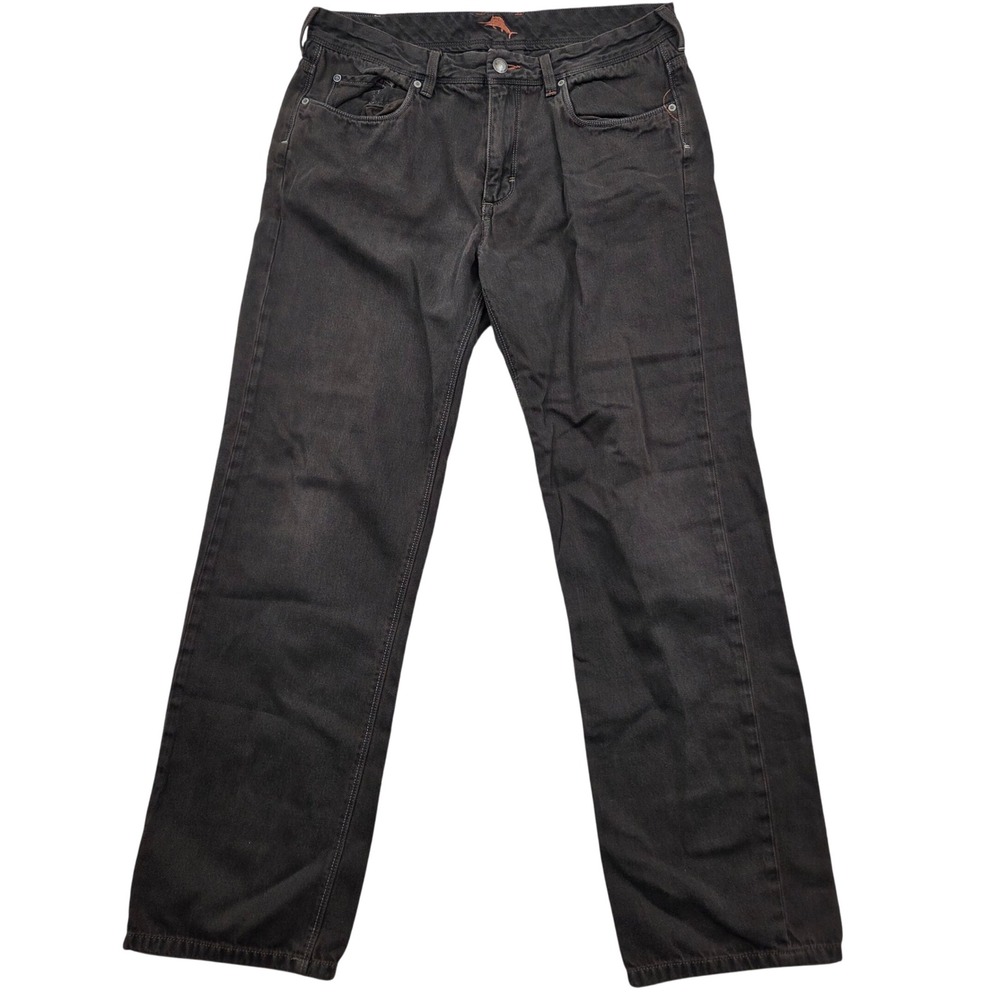 Tommy‎ Bahama Standard Fit Straight Leg Jeans Tencel Blend Dark Brown Mens 36x32
